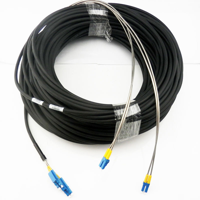 Armoured LC Duplex SM Multimode 50/125 Fiber Optic Patch Cord For BBU RRU FTTH FTTA