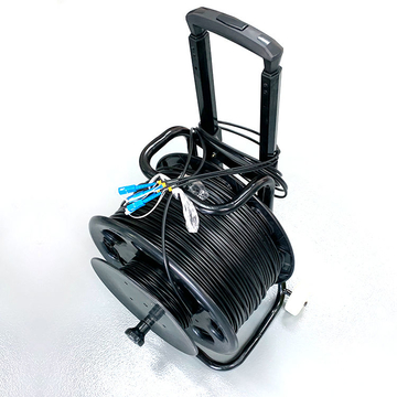 Portable tatical fiber retractable cable reel